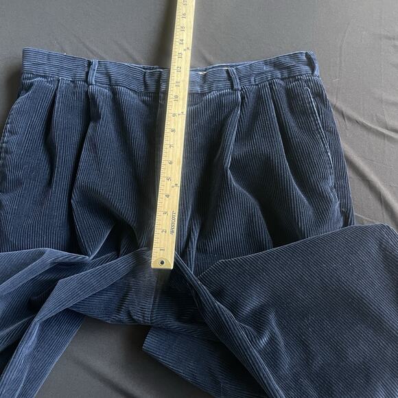 Vintage Corbin Off the Cuff Mens 38x28 Blue Corduroy Pants Cotton 90s Trouser - Picture 8 of 10